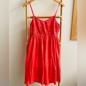 ASOS new look maternity coral pink spaghetti strap summer dress size 14 large